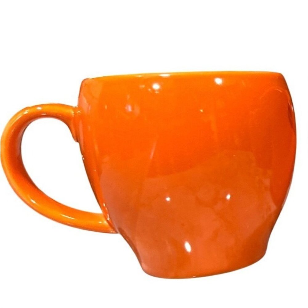 Hues N Brews Glazed Orange Ceramic Teapot Set Steel Lid 2 Matching Cups Service - Picture 7 of 7